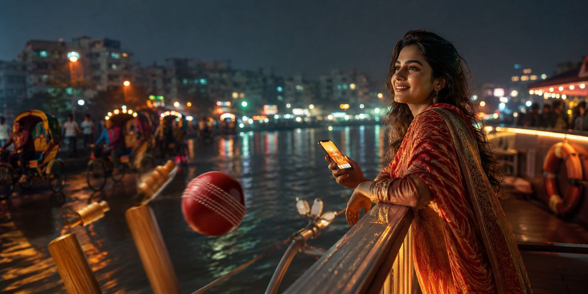 ঢাকায় রিকশায় বসে ক্রিকেট বেটিং করছেন একজন উৎসাহী দর্শক